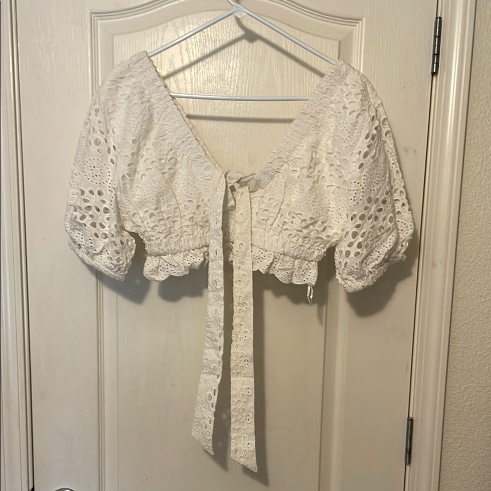 White Lace Women's Top